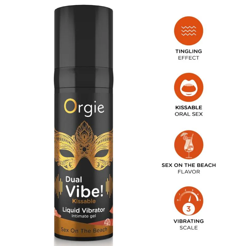 Double Vibration! Sexe sur la Plage Vibromasseur Liquide Orgie lubrifiant comestible