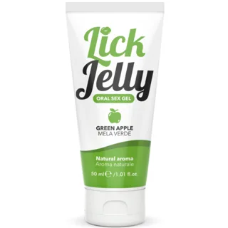 Lubrifiant Lick Jelly Pomme Verte 50 ML Intimateline vert lubrifiant comestible