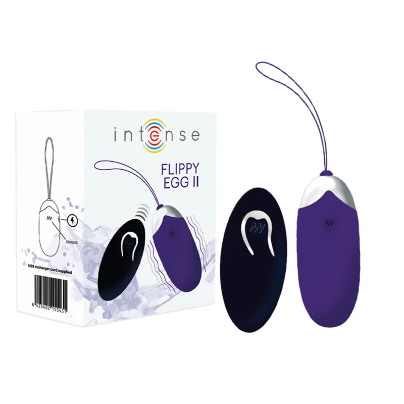 Oeuf Vibrant Flippy II avec Télécommande Violet Intense