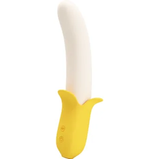 Gode Banana Geek Super Power 7 Vibrations Up&Down Silicone Noir