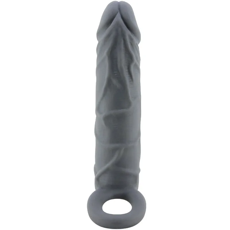 Gaine à pénis Manchon de Pénis en Peau Réaliste Gris Foncé Pretty Love