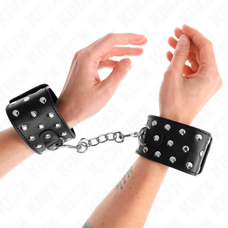 Retenues-poignets Punk Réglables 19-24 CM X 5,5 CM Kink menottes