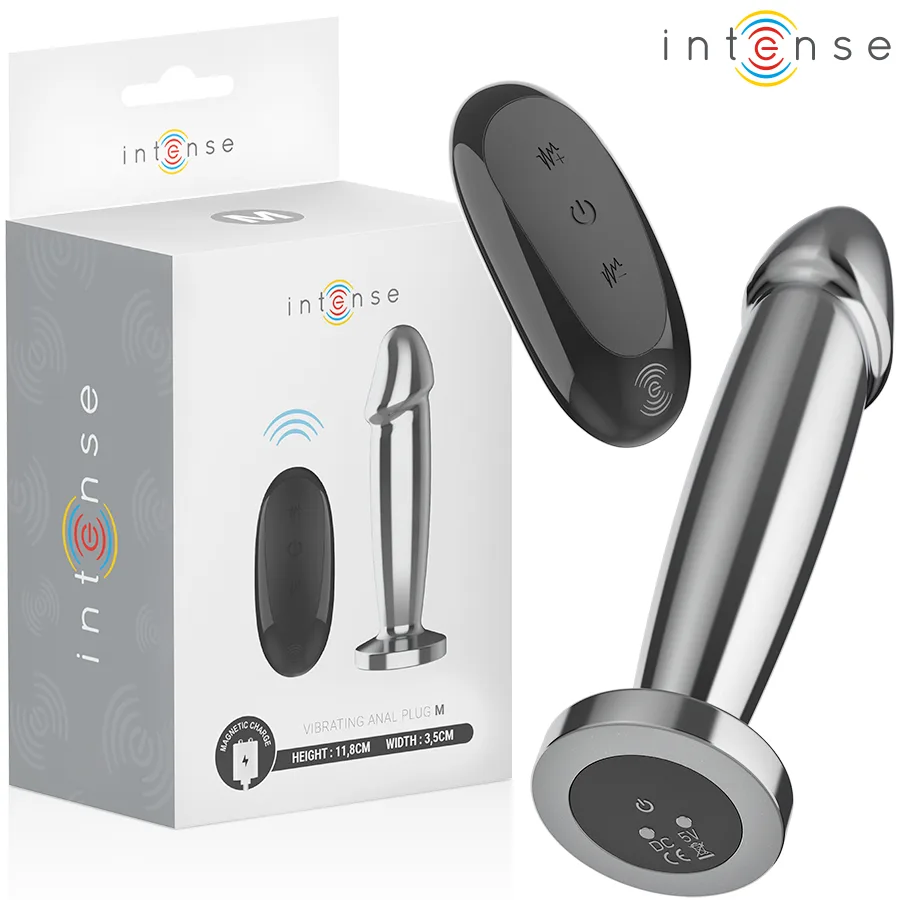 Plug Anal 10 Vibrations Gode Métallique avec Télécommande Intense