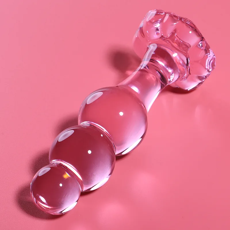 Modèle 1 Plug Anal Verre Borosilicate Rose 10,5 cm x 3