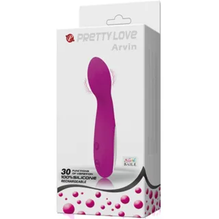 Boîte du mini vibromasseur Pretty Love Arvin, 30 fonctions, silicone, rechargeable