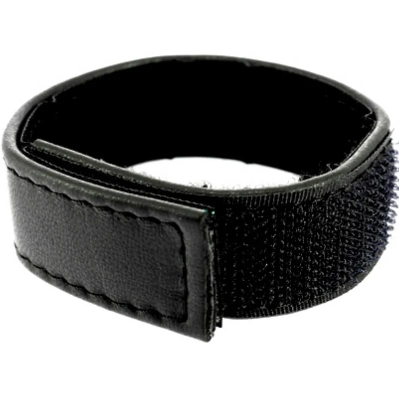 Sangle en Cuir Réglable avec Velcro pour Pénis Noir Leather Body noir body résille