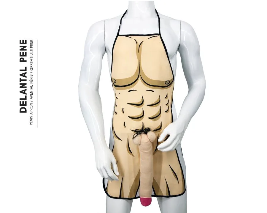Tablier Pénis 3D Musculaire et Audacieux Diablo Picante jeu coquin