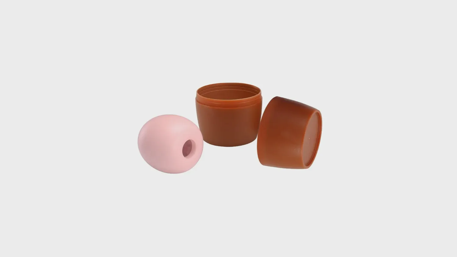 Œuf masturbateur Pretty Love rose avec son échelle de taille