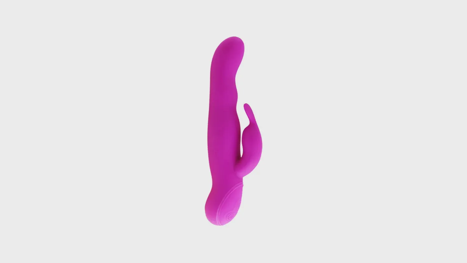 Vibromasseur rotatif Pretty Love Hale fuchsia vu de face, tige rotative et bras clitoridien