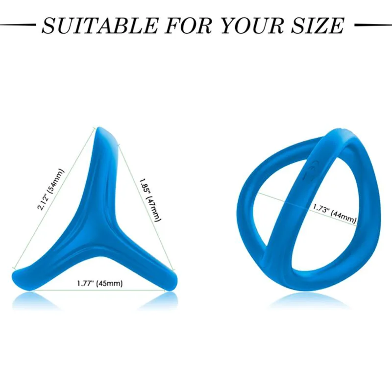Bague Double Silicone Tresor Bleu Armony