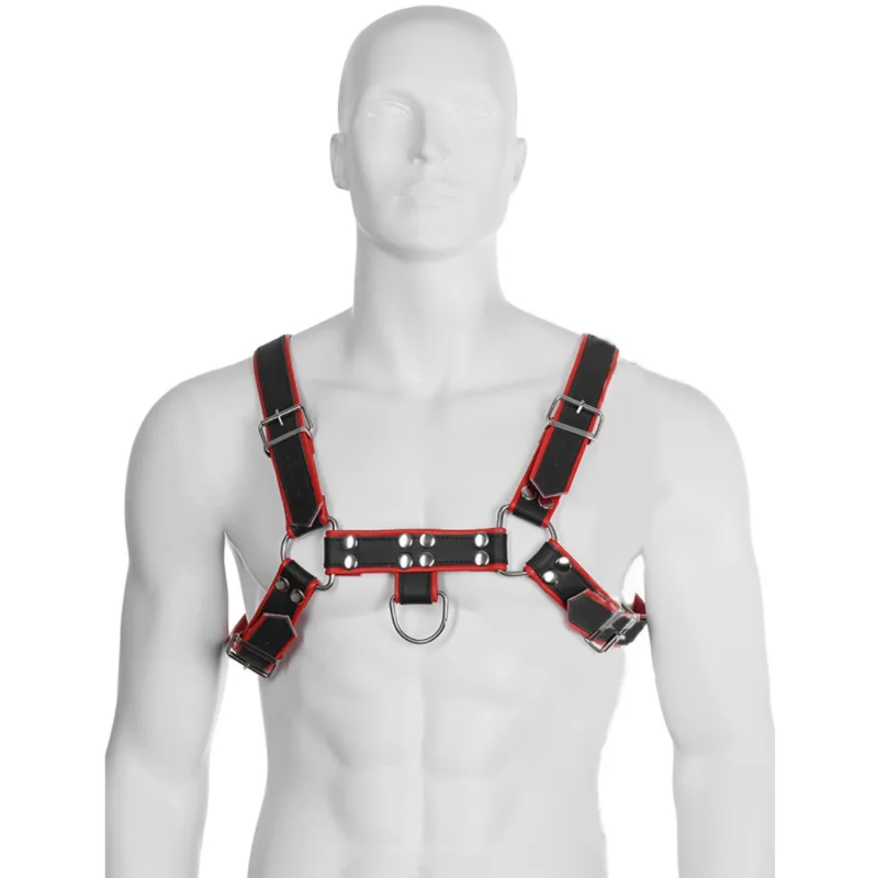 Harnais Chaîne III Noir / Rouge Leather Body