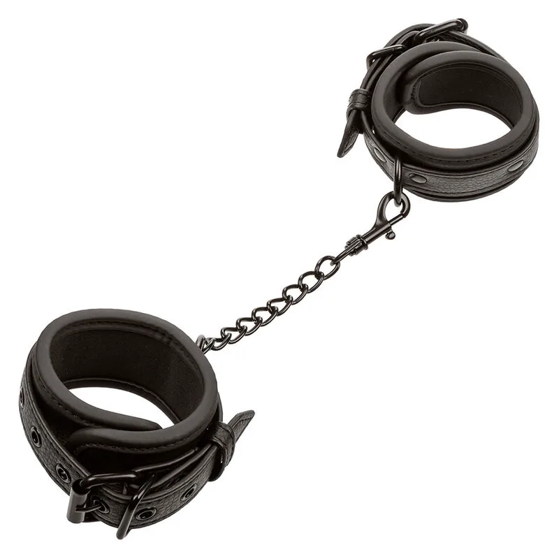 Nocturnal Poignets en Cuir Réglables Noirs Calexotics menottes