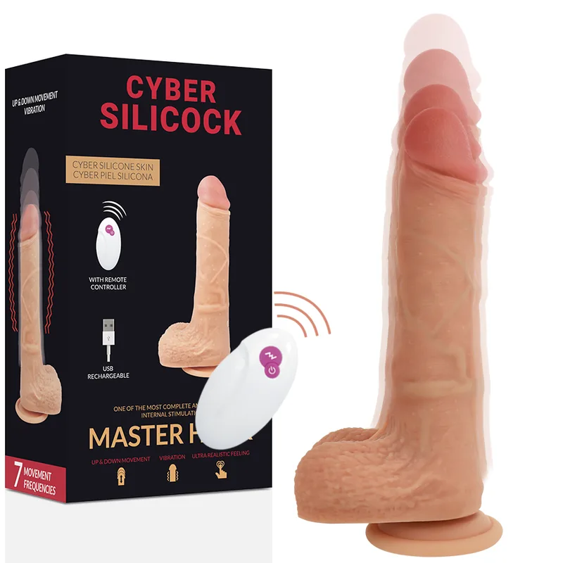 Vibromasseur Télécommande Réaliste Master Huck 20,9 x 4 cm Cyber Silicock