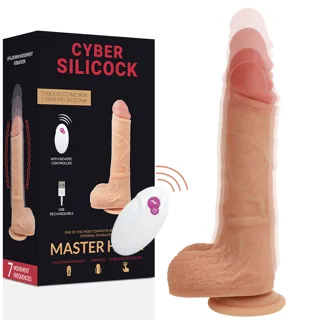 Vibromasseur Télécommande Réaliste Master Huck 20,9 x 4 cm Cyber Silicock