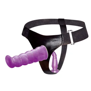 Gode Harnais Anal et Vaginal Femme Lilas Gpoint 17 cm Baile