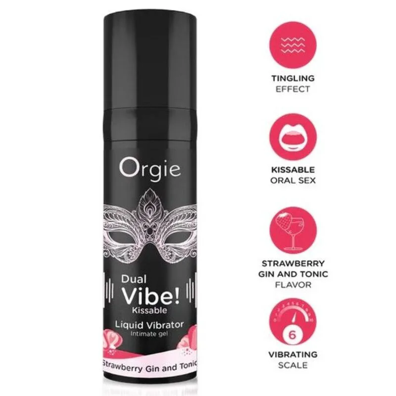 Double Vibration! Vibromasseur Liquide à Embrasser Gin Orgie aphrodisiaque femme