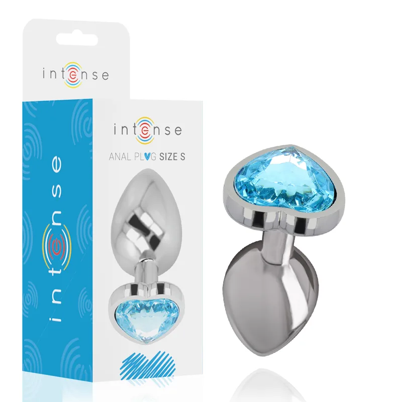 Plug Anal Métal Aluminium Coeur Bleu Taille S Intense
