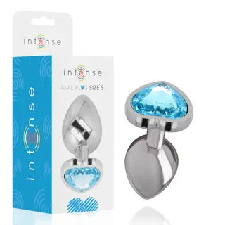 Plug Anal Métal Aluminium Coeur Bleu Taille S Intense