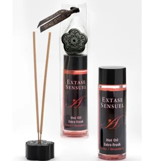 Huile de Massage Effet Fraise Extra Fraîche 100 ml Extase Sensual