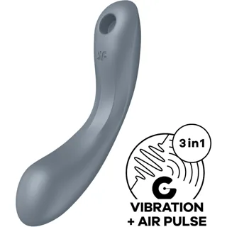 Stimulateur clitoridien Curve Trinity 1 Air Pulse Vibration Gris Satisfyer