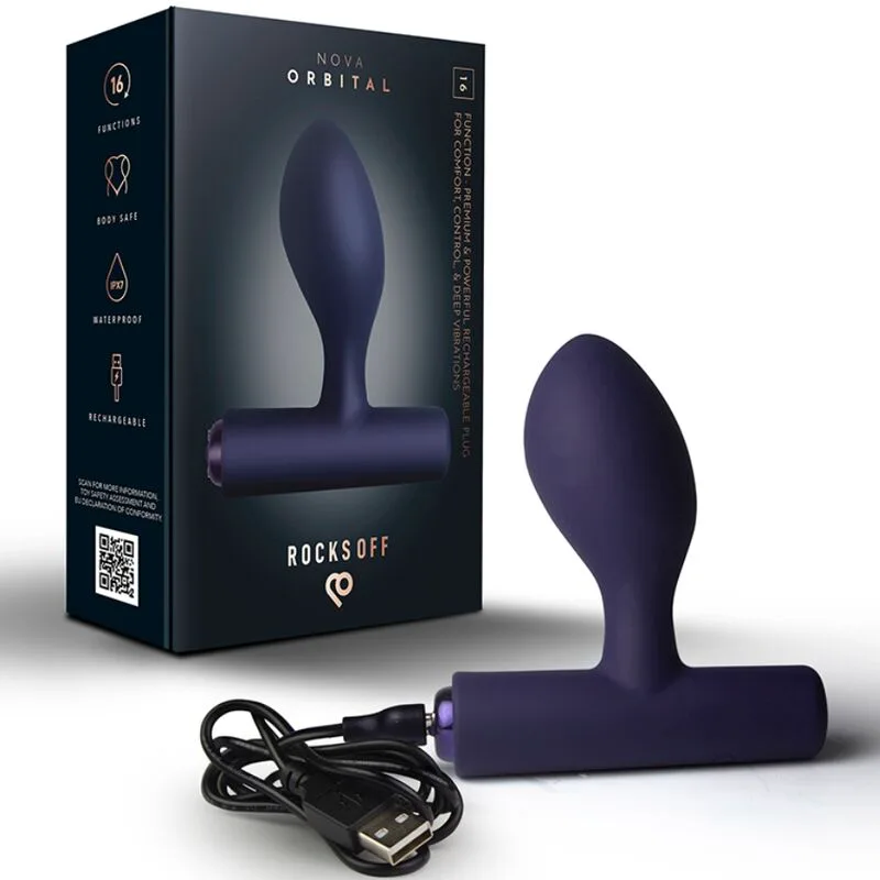 Off - Mini Baguette Rechargeable 16 Fonctions Rose Pivoine Rocks rose sextoy anal