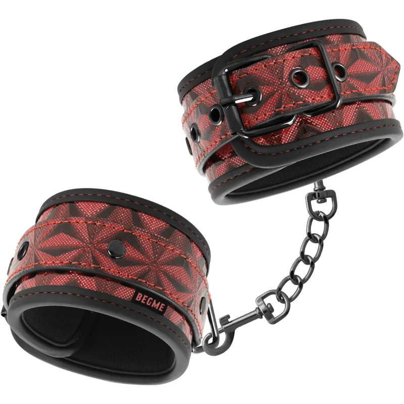 Menottes Premium Édition Rouge avec Doublure en Néoprène Begme rouge menottes