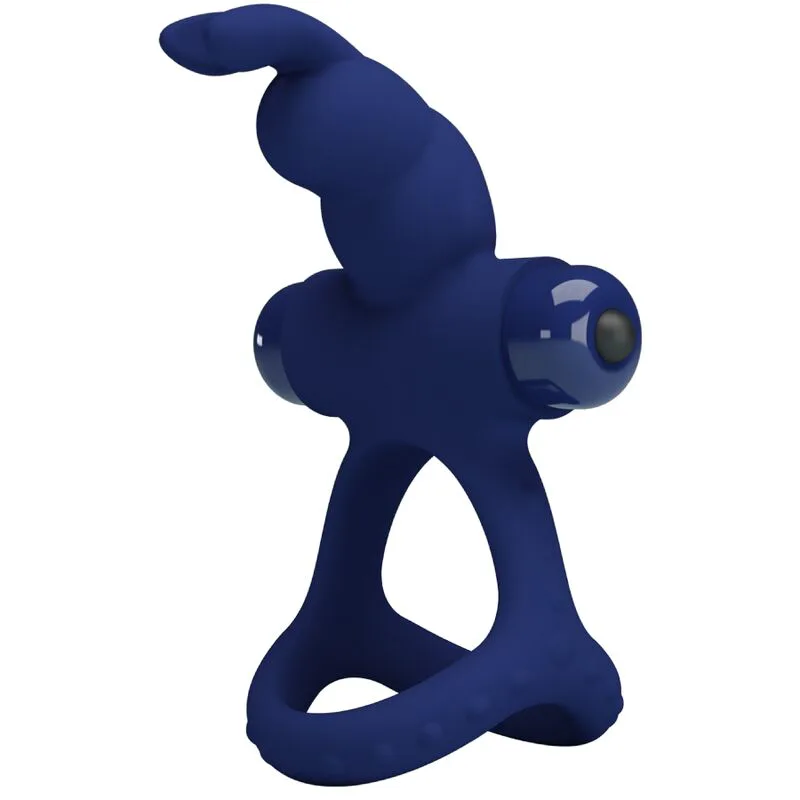 Luchito Double Anneau Vibrant Lapin Bleu Pretty Love