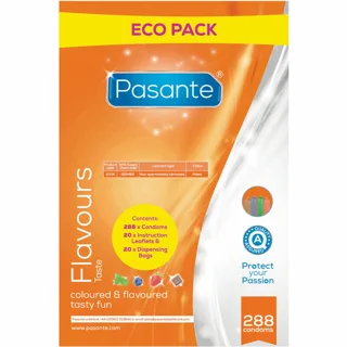 Préservatifs Eco Pack Saveurs Sac 288 Unités Pasante