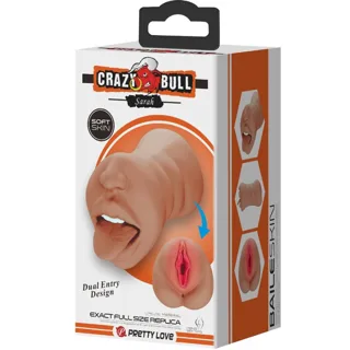 Sarah Double Masturbateur Bouche & Vagin Chair Crazy Bull — vue 6