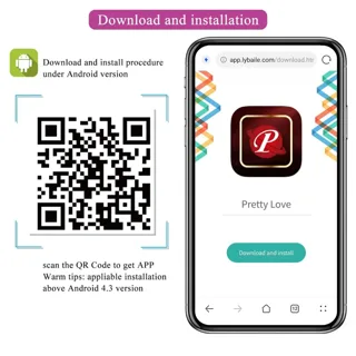 Code QR de téléchargement de l'application Pretty Love sur Android