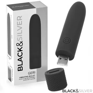 Vibromasseur Geri Bullet Vibrant Rechargeable USB 8 Vibrations Noir 10 cm