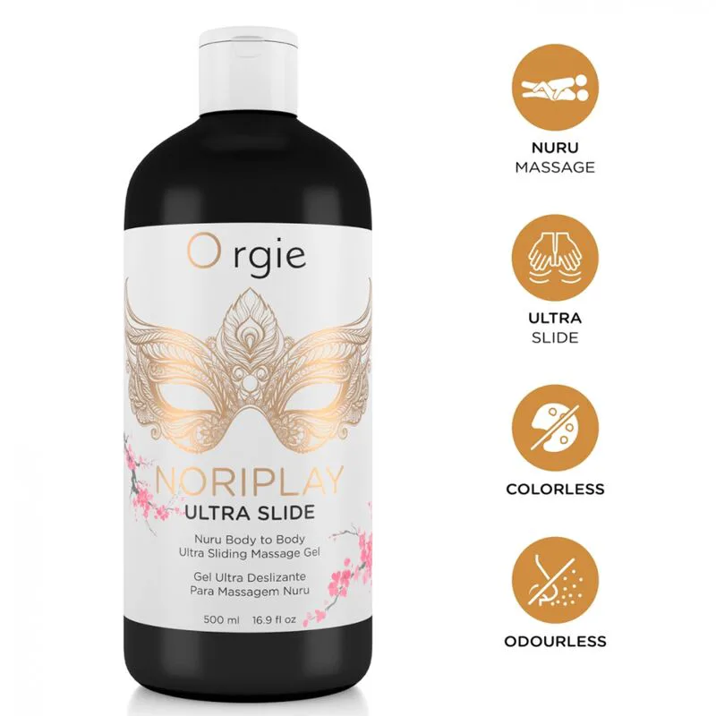 Noriplay Ultra Slide Gel de Massage Nuru Corps à Corps Orgie huile de massage