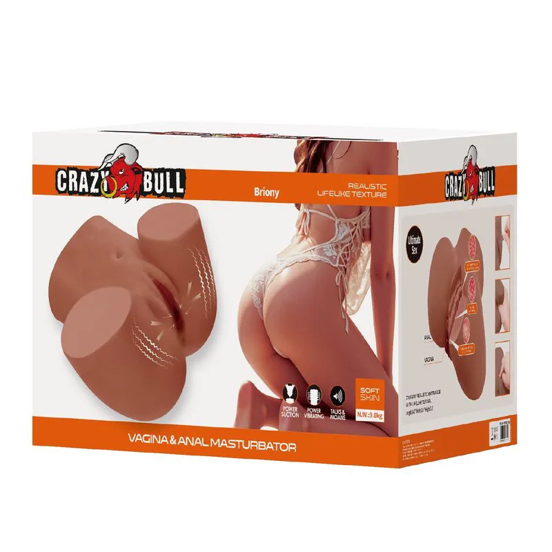 Torse Féminin Réaliste Masturbateur Double Entrée avec Crazy Bull