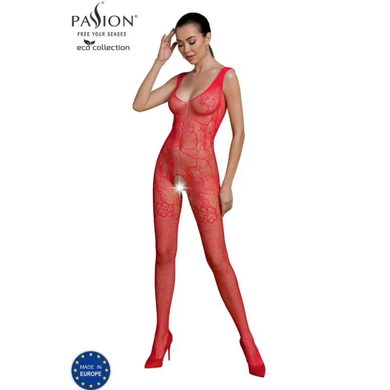 Bodystocking intégral dentelle florale, fils recyclés, coloris Blanc, autre vue 4