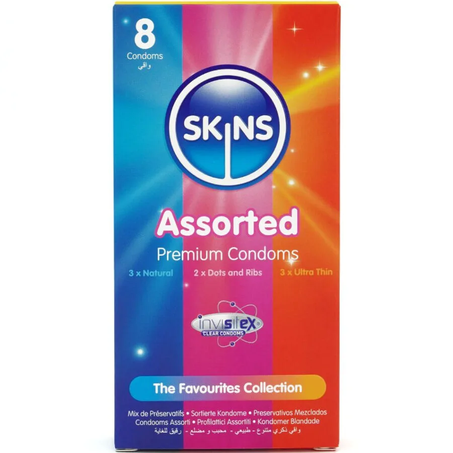 Pack de 8 Préservatifs Premium Assortis Skins