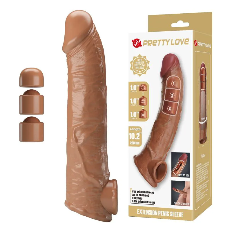 Gaine à pénis Manchon d'Extension de Pénis Ajustable 26 cm Ø 4 cm