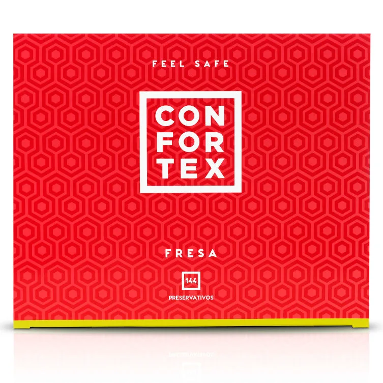 Préservatifs Fraise 144 Unités Confortex