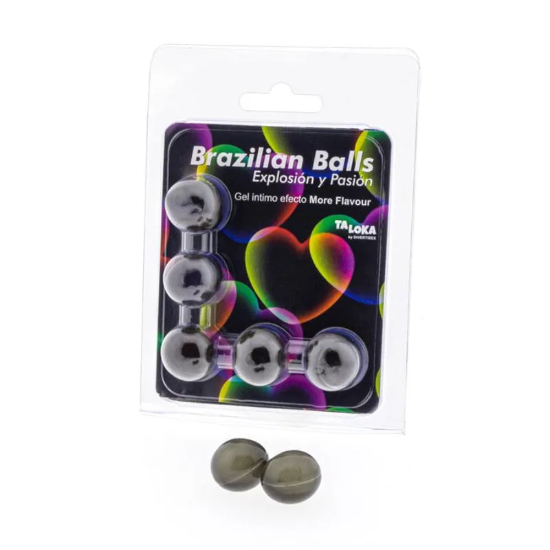 5 Boules Brésiliennes Plus Deffet de Saveur Gel Excitant Taloka lubrifiant base eau