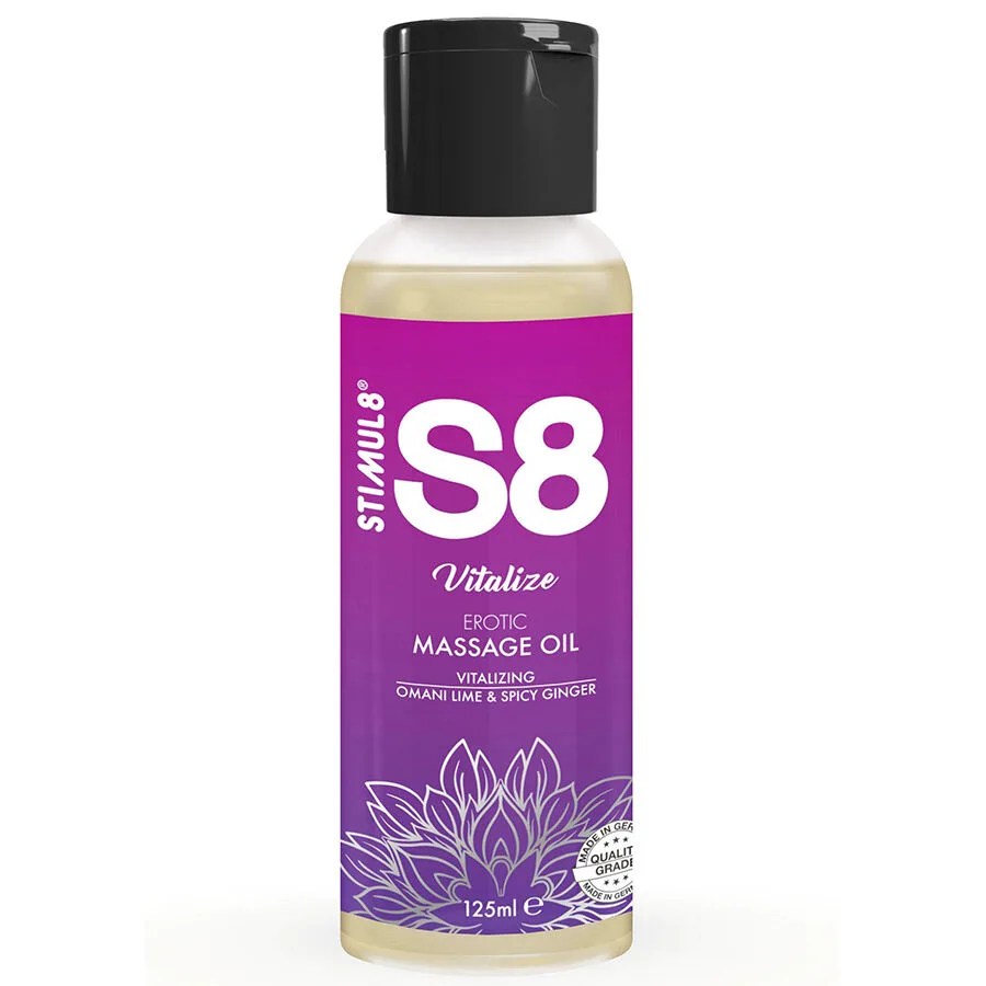 S8 Vitalize Huile de Massage au Citron Vert 125 ML STIMUL8 vert huile de massage