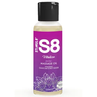 S8 Vitalize Huile de Massage au Citron Vert 125 ML STIMUL8 vert huile de massage