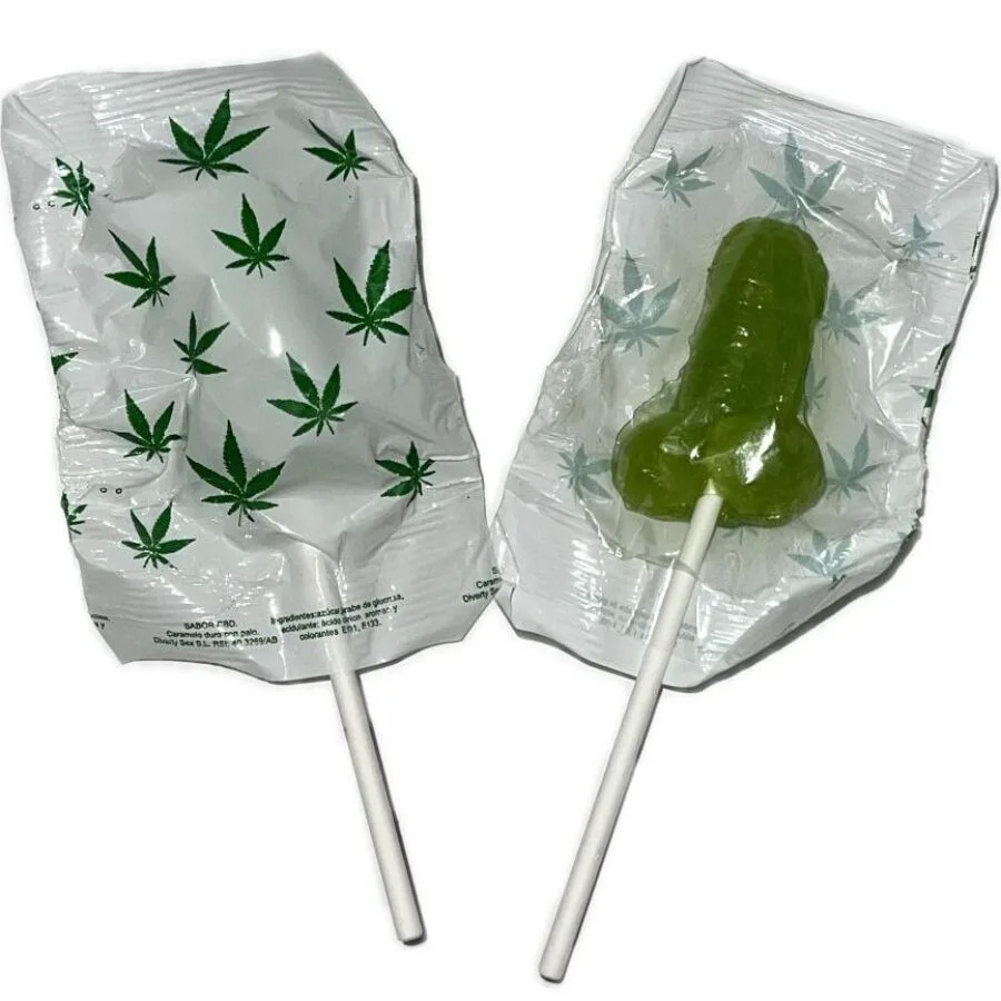1 Sucette Pénis Arôme Cannabis Diablo Goloso jeu coquin