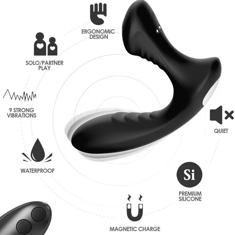Storm Vibromasseur Anal Prostate & Plug Télécommande Noir Armony
