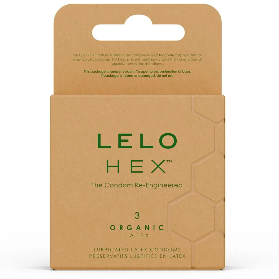 Hex Boîte de Préservatifs Biologiques 3 Unités Lelo