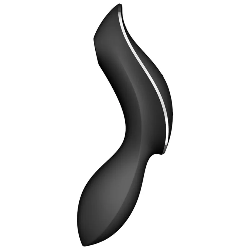 Stimulateur clitoridien Vibromasseur Curvy Trinity 2 Air Pulse Noir Satisfyer
