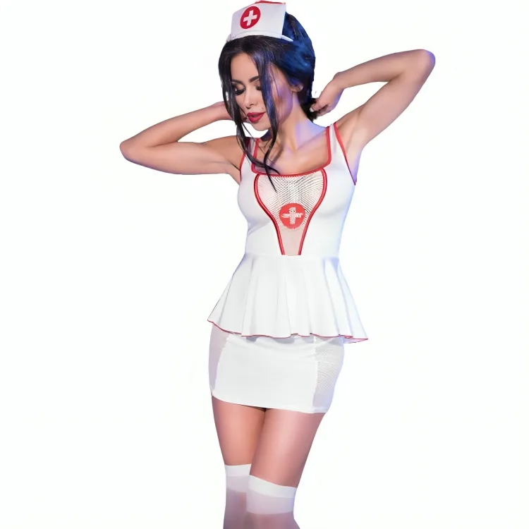 Cr 4160 Costume Haut et Jupe Dinfirmière S/m Chilirose déguisement sexy