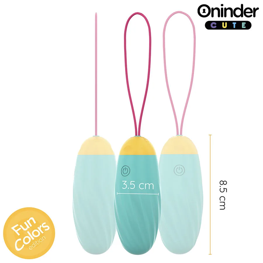 Détail de la surface de l'œuf vibrant Oninder Perles Rotatives Oninder Cute, coloris turquoise