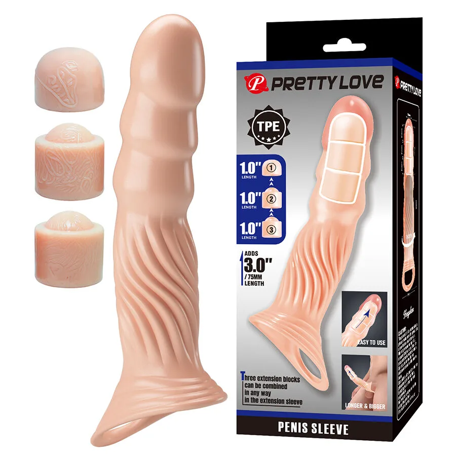 Gaine Pénienne Texturée avec Extenseurs Pretty Love