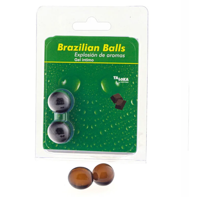 Gel Intime 2 Boules Brésiliennes au Chocolat Taloka lubrifiant base eau