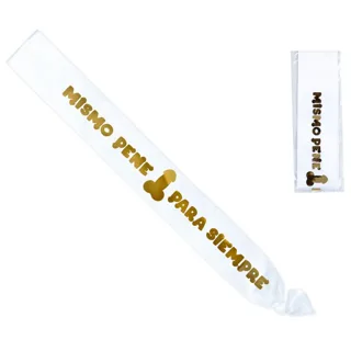 Metallic Penis White Band Diablo Picante blanc jeu coquin