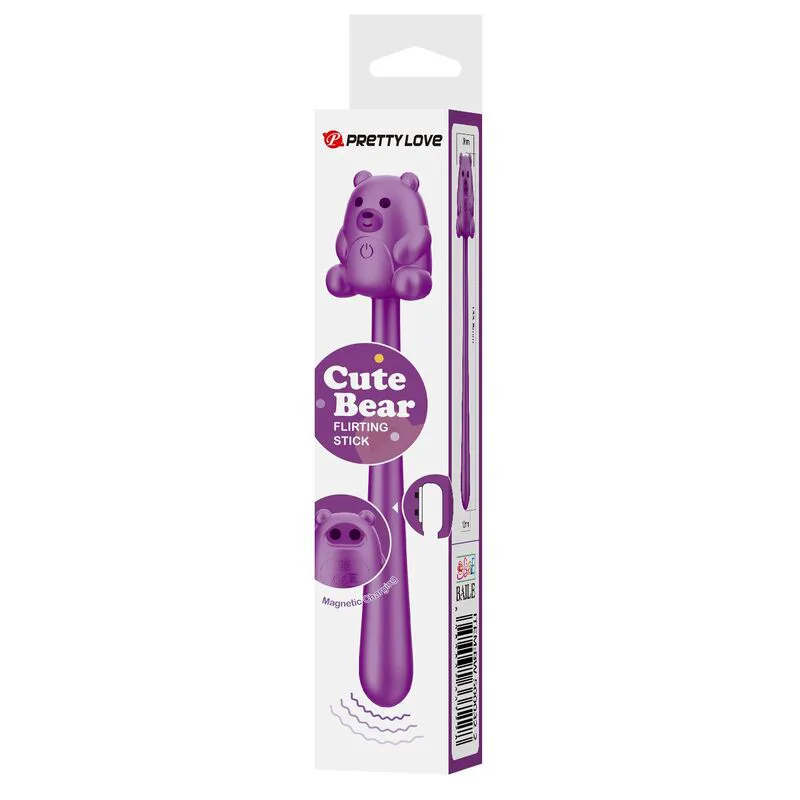 Bâton Vibromasseur Rechargeable en Forme d'Ours Mignon